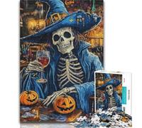 1000 Piece Jigsaw Puzzle for Adults And Teenagers Halloween Skeleton Puzzles,Challenging Game Gifts for Is Ideal As A Gift for The Whole Family 26x38cm