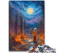 1000 Piece Jigsaw Puzzle for Adults And Teenagers Halloween Under The Night Sky Staycation Kill Time with Fully Interlocking Randomly Shaped Pieces 50x75cm