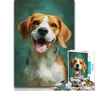 1000 Piece Jigsaw Puzzle for Adults And Teenagers Happy Beagle 1000 Pieces for Adults,learning Educational for Is Ideal As A Gift for The Whole Family (size 75x50cm)