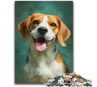 1000 Piece Jigsaw Puzzle for Adults And Teenagers Happy Beagle 1000 Pieces for Adults,Staycation Kill Time with Fully Interlocking Randomly Shaped Pieces (50x75cm)