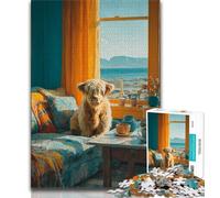 1000 Piece Jigsaw Puzzle for Adults And Teenagers Highland Cow Baby Teenager Puzzles,Family Educational Games Home Decoration Gift (size 75x50cm)
