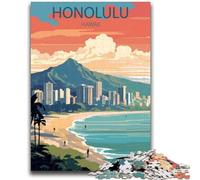 1000 Piece Jigsaw Puzzle for Adults And Teenagers Honolulu Hawaii 1000 Piece Jigsaw,for Educational Game Challenge Toy Deal As Gifts for The Whole Family (50x75cm)