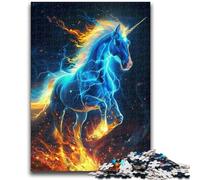 1000 Piece Jigsaw Puzzle for Adults And Teenagers Horses with Lightning Puzzles for Teenagers,Brain Teaser - Birthday Gift for Men (26x38cm)