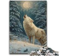 1000 Piece Jigsaw Puzzle for Adults And Teenagers Howling White Wolf Teenager Jigsaw,Birthday Gift Idea for Adults, Family Game And Hobby (38x26cm)