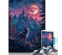 1000 Piece Jigsaw Puzzle for Adults And Teenagers Howling Wolf Teenager Puzzles,Family Educational Games Home Decoration Gift (size 75x50cm)