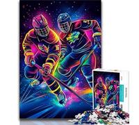 1000 Piece Jigsaw Puzzle for Adults And Teenagers Ice Hockey Sports Teenager Puzzles,Family Educational Games Home Decoration Gift (size 75x50cm)