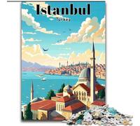 1000 Piece Jigsaw Puzzle for Adults And Teenagers Istanbul Turkey Travel, for And from 14 Years And over Educational Learning Toys Family Games Birthday Present 26x38cm