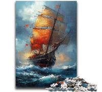 1000 Piece Jigsaw Puzzle for Adults And Teenagers Japanese Ancien Boat Teenager Jigsaw,with Matching Poster And Trivia Sheet for And Age 14 Years Up (75x50cm)