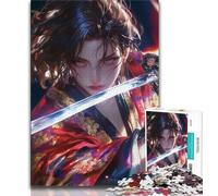1000 Piece Jigsaw Puzzle for Adults And Teenagers Japanese Female Ninja Warrior Puzzles for Teenagers,Quiz Game Wall Decoration Unique Birthday And Xmas Gifts 38x26cm