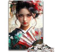 1000 Piece Jigsaw Puzzle for Adults And Teenagers Japanese Geisha Puzzles,Educational Toy Funny Family Games Unique Home Decor (75x50cm)