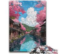 1000 Piece Jigsaw Puzzle for Adults And Teenagers Japanese Landscape Painting Teenager Jigsaw,Birthday Gift Idea for Adults, Family Game And Hobby (38x26cm)