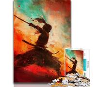 1000 Piece Jigsaw Puzzle for Adults And Teenagers Japanese Neon Ninja,learning Educational Is Ideal As A Gift for The Whole Family 38x26cm