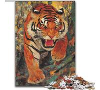 1000 Piece Jigsaw Puzzle for Adults And Teenagers Japanese Style Tiger, Staycation Kill Time Perfect Decoration for 14+ (Size 50x75cm)