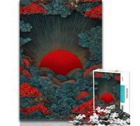 1000 Piece Jigsaw Puzzle for Adults And Teenagers Japanese Style Waves, Analysis And Logic,is Ideal As Gifts for The Whole Family for Age 14 38x26cm