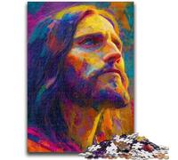 1000 Piece Jigsaw Puzzle for Adults And Teenagers Jesus Art Staycation Kill Time with Fully Interlocking Randomly Shaped Pieces 50x75cm
