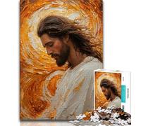 1000 Piece Jigsaw Puzzle for Adults And Teenagers Jesus Oil Painting 1000 Piece Puzzle,Educational Stress Relief Toy Gifts for Friends And Family 38x26cm