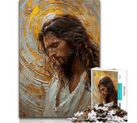 1000 Piece Jigsaw Puzzle for Adults And Teenagers Jesus Oil Painting Adult Jigsaw,Wishlist with Santa Claus for And Age 14 (size 38x26cm)
