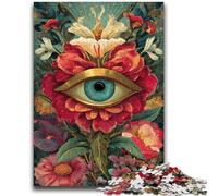 1000 Piece Jigsaw Puzzle for Adults And Teenagers Jungle Eyes Charcoal Art Staycation Kill Time for Home Decoration 26x38cm