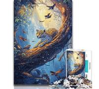 1000 Piece Jigsaw Puzzle for Adults And Teenagers Jungle Jaguar,Challenging Game And Family Play with Matching Poster And Trivia Sheet (38x26cm)