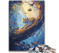 1000 Piece Jigsaw Puzzle for Adults And Teenagers Jungle Jaguar Stress Reliever Difficult Challenge Enhance Love between Couples 50x75cm