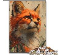 1000 Piece Jigsaw Puzzle for Adults And Teenagers Jungle Lynx, for Age 14+ Suitable for Couples Fun at Home Activities, Birthday Present,Travel Gifts (Size 26x38cm)