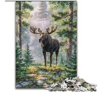 1000 Piece Jigsaw Puzzle for Adults And Teenagers Jungle Moose Stress Reliever Difficult Challenge Deal As Gifts for The Whole Family (size 50x75cm)