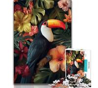 1000 Piece Jigsaw Puzzle for Adults And Teenagers Jungle Toucan Puzzles for Teenagers,Suitable for Desktop Decoration for And Age 14 (size 38x26cm)