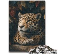 1000 Piece Jigsaw Puzzle for Adults And Teenagers Jungle Wild Black Panther Stress Reliever Difficult Challenge Enhance Love between Couples 26x38cm