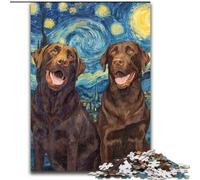 1000 Piece Jigsaw Puzzle for Adults And Teenagers Labrador Under The Stars Challenging To Complete But Fun And Humorous Birthday Present, Gifts, Wall Art (size 26x38cm)
