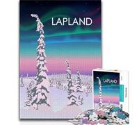1000 Piece Jigsaw Puzzle for Adults And Teenagers Lapland Travel Poster,Learning Educational Toys Family Games Enhance Love between Couples (75x50cm)