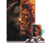 1000 Piece Jigsaw Puzzle for Adults And Teenagers Leo Woman,Family Game Stress Reliever Difficult Challenge Suitable for Couples (38x26cm)