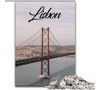 1000 Piece Jigsaw Puzzle for Adults And Teenagers Lisbon Portugal, for And from 14 Years And over Educational Learning Toys Family Games Birthday Present 50x75cm
