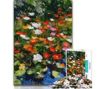 1000 Piece Jigsaw Puzzle for Adults And Teenagers Lotus Oil Painting Jigsaw,Educational Games Home Decoration Unique Home Decor And Gifts (size 38x26cm)