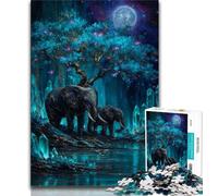 1000 Piece Jigsaw Puzzle for Adults And Teenagers Magic Elephant,Learning Educational Toys Family Games Enhance Love between Couples (75x50cm)