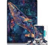 1000 Piece Jigsaw Puzzle for Adults And Teenagers Magical Whale Adult Puzzles,Educational Games Wall Decoration Unique Birthday And Xmas Gifts (size 75x50cm)