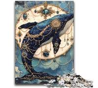 1000 Piece Jigsaw Puzzle for Adults And Teenagers Magical Whale Help The Brain Exercise Addictive Toys to Cultivate Patience Suitable for Couples 26x38cm
