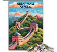 1000 Piece Jigsaw Puzzle for Adults And Teenagers Majestic Great Wall,Educational Family Game Wall Decoration Unique Birthday And Xmas Gifts 50x75cm