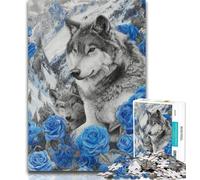1000 Piece Jigsaw Puzzle for Adults And Teenagers Majestic Wolf Puzzles,Challenging Game Gifts for Is Ideal As A Gift for The Whole Family 26x38cm