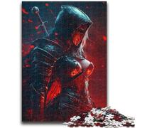 1000 Piece Jigsaw Puzzle for Adults And Teenagers Medieval Knight Warrior Painting Teenager Jigsaw,Decompressing Intellectual Educational Toy Birthday Gift (38x26cm)