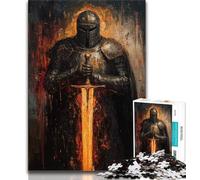 1000 Piece Jigsaw Puzzle for Adults And Teenagers Medieval Knights,Challenging Game And Family Play with Matching Poster And Trivia Sheet (75x50cm)