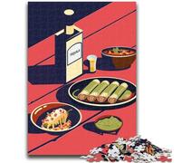 1000 Piece Jigsaw Puzzle for Adults And Teenagers Mexican Food Puzzles for Teenagers,Quiz Game Wall Decoration Unique Birthday And Xmas Gifts (26x38cm)