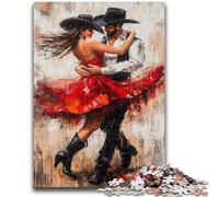 1000 Piece Jigsaw Puzzle for Adults And Teenagers Mexican Man And Woman Teenager Jigsaw,with Matching Poster And Trivia Sheet for And Age 14 Years Up (38x26cm)
