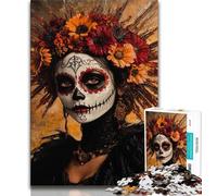 1000 Piece Jigsaw Puzzle for Adults And Teenagers Mexican Skull Girls Adult Puzzles,Game Toys Every Piece Is Unique - Challenging Family Fun Game (size 75x50cm)