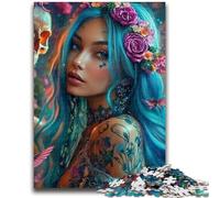 1000 Piece Jigsaw Puzzle for Adults And Teenagers Mexican Skull Girls Puzzles,Family Educational Games Home Decoration Gift (26x38cm)