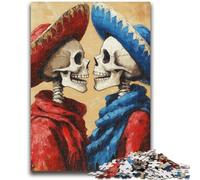 1000 Piece Jigsaw Puzzle for Adults And Teenagers Mexican Skull Teenager Jigsaw,Educational Toy Funny Family Games Unique Home Decor (38x26cm)
