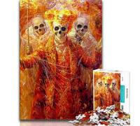 1000 Piece Jigsaw Puzzle for Adults And Teenagers Mexican Style Skull Adult Puzzles,Home Decoration Toys for Age 14 Years Up 26x38cm