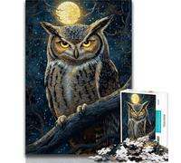 1000 Piece Jigsaw Puzzle for Adults And Teenagers Midnight Owl 1000 Pieces for Teenagers,learning Educational Is Ideal As A Gift for The Whole Family (size 75x50cm)