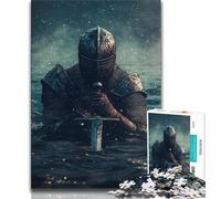 1000 Piece Jigsaw Puzzle for Adults And Teenagers Mighty Medieval Knight 1000 Pieces for Adults,learning Educational for Is Ideal As A Gift for The Whole Family (size 75x50cm)