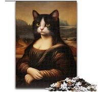1000 Piece Jigsaw Puzzle for Adults And Teenagers Mona Lisa Cat, for 14+ Challenging Game As A Gift for The Whole Family And Friends (Size 50x75cm)