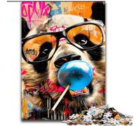 1000 Piece Jigsaw Puzzle for Adults And Teenagers Mona Lisa Graffiti,Fun Games Wall Decoration Unique Birthday And Xmas Gifts 38x26cm
